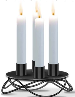 Kerzenhalter für 4 Kerzen