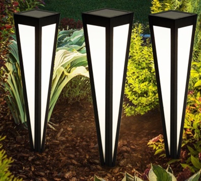 LED Solar Gartenstecker-Lampe 3er Set