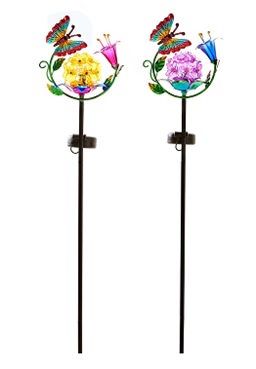 LED Solar Gartenstecker 2er Set