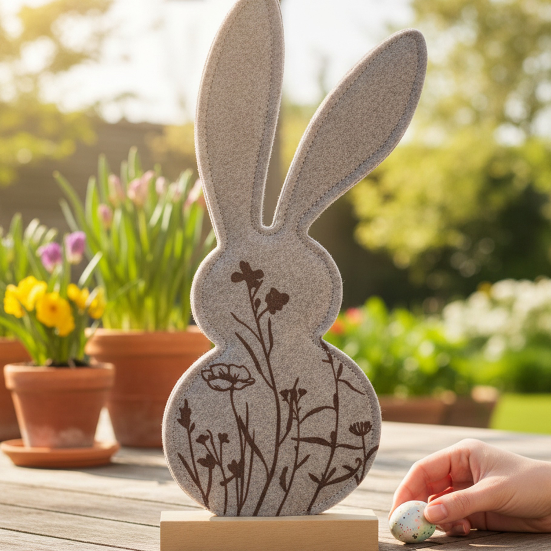 Deko Osterhase aus Filz