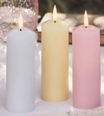 3er Set Flammenlose LED Kerzen