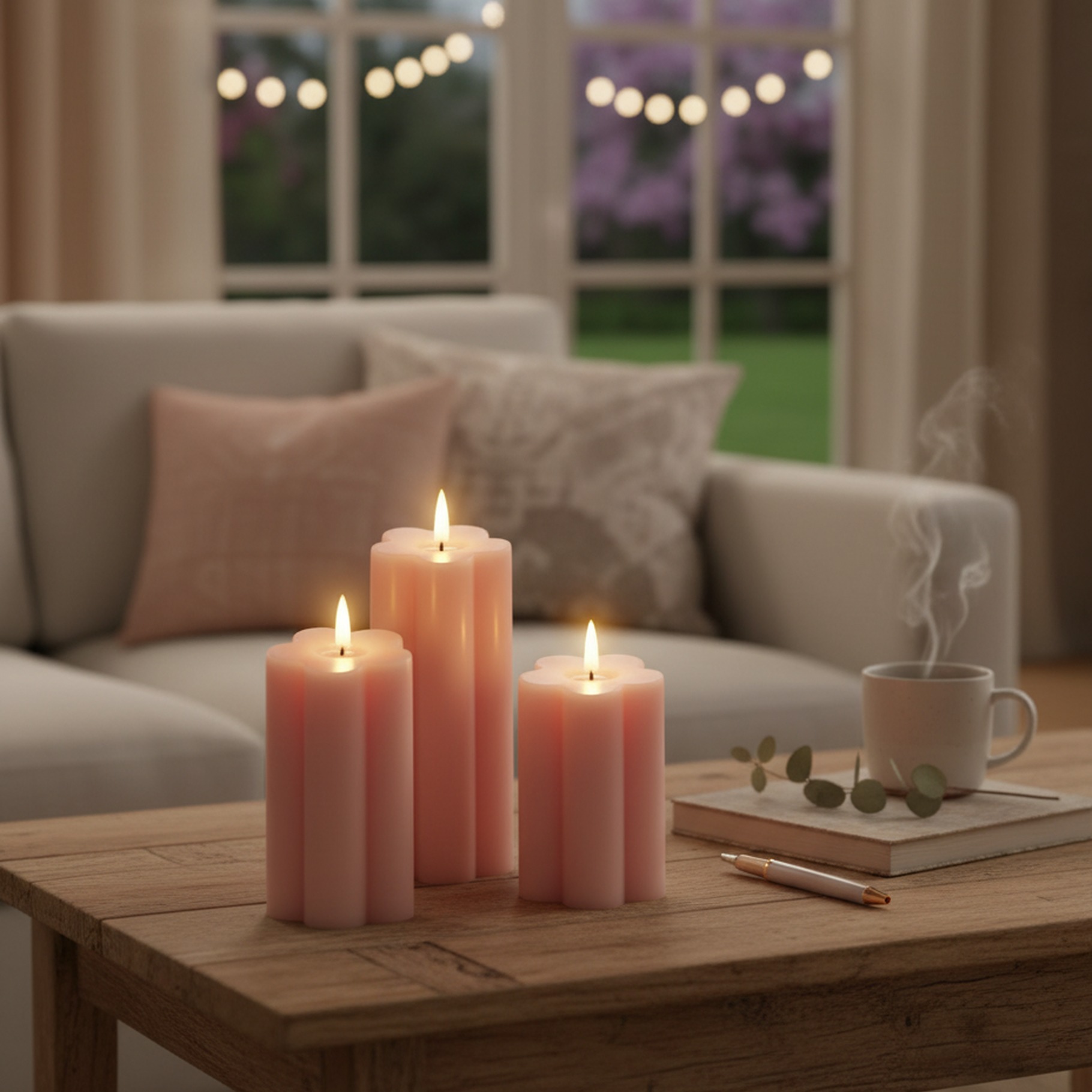 LED Kerzen im Blumendesign