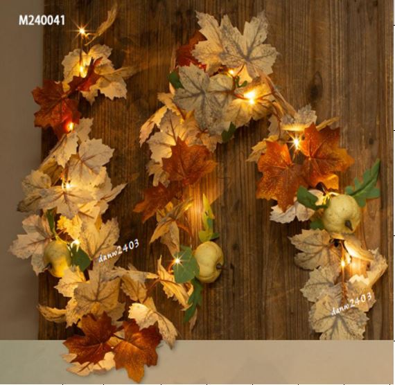 Künstliche Ahornblatt Girlande mit LED