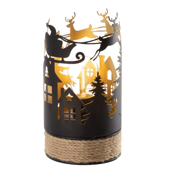 Windlicht mit warm weißer LED