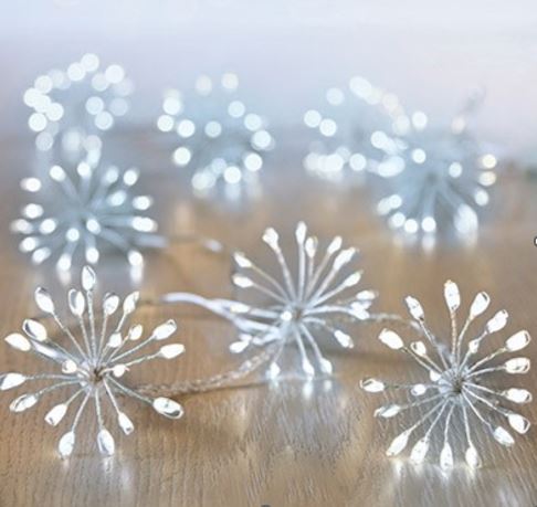 LED Lichterkette "Sternschnuppen", weiß