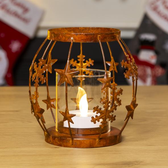 Kerzenhalter im Rostdesign