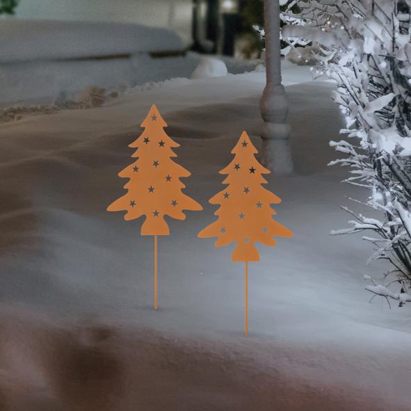 Gartenstecker Tannenbaum Silhouette