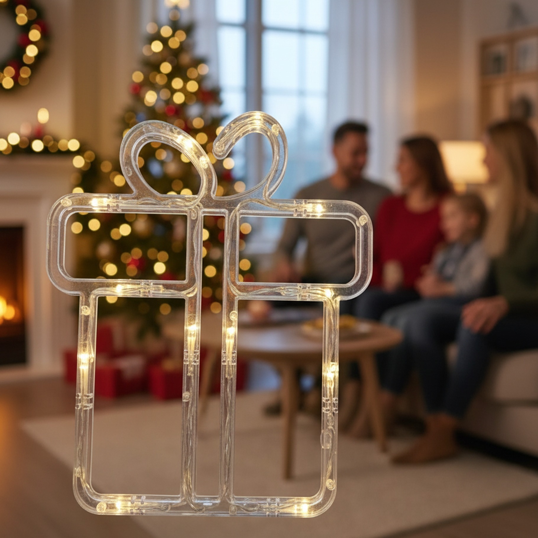 Fenstersilhouette "Geschenkbox"