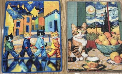 Katzenkratzmatte (Cartoon-Druck)