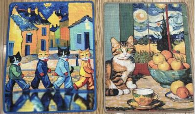 Katzenkratzmatte (Cartoon-Druck)