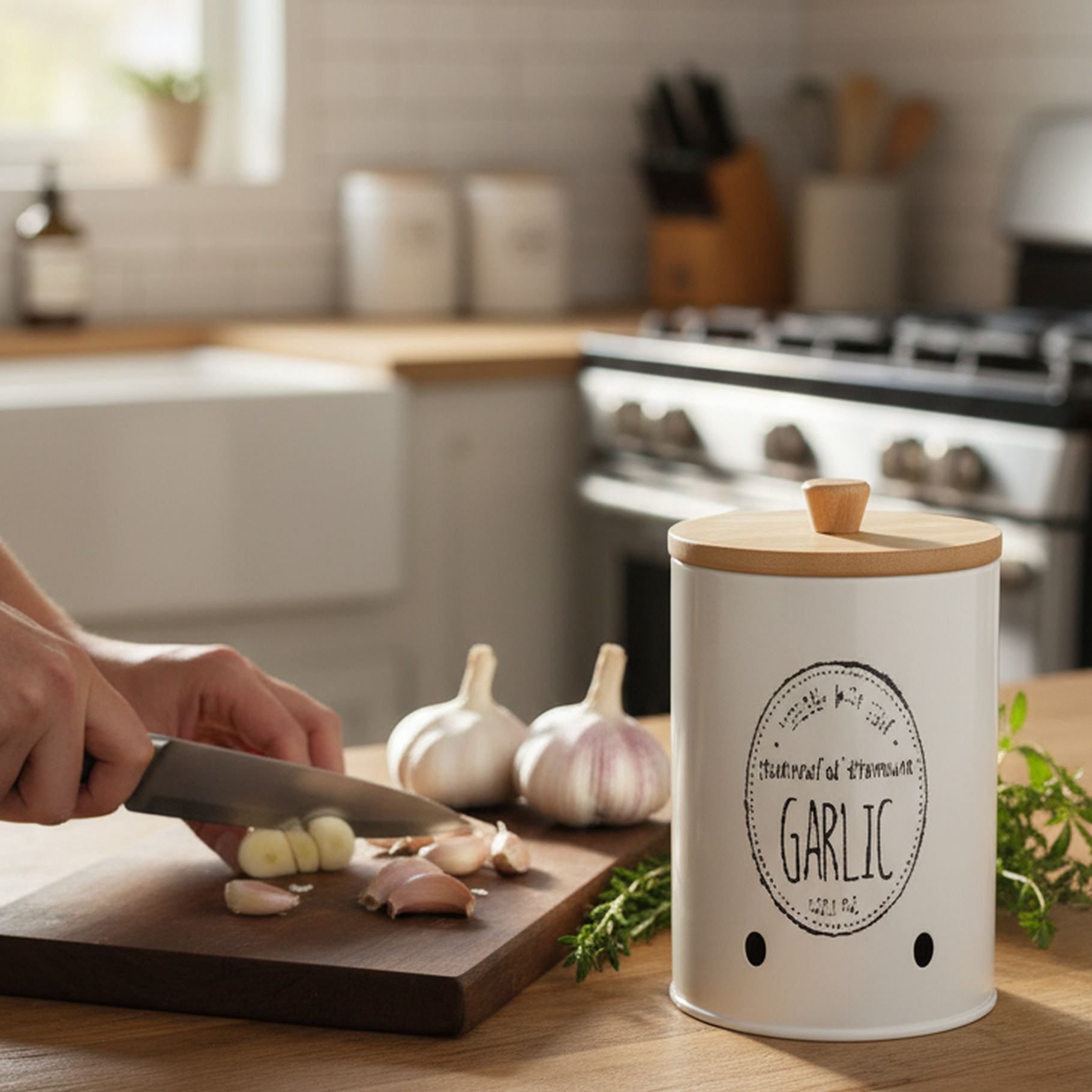 Vorratsdose, Knoblauch