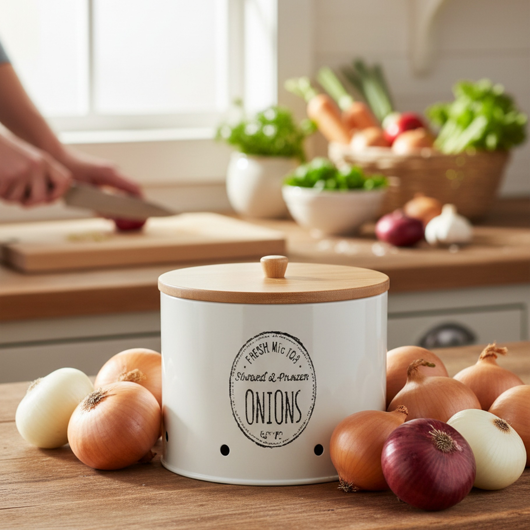 Vorratsdose, Zwiebeln