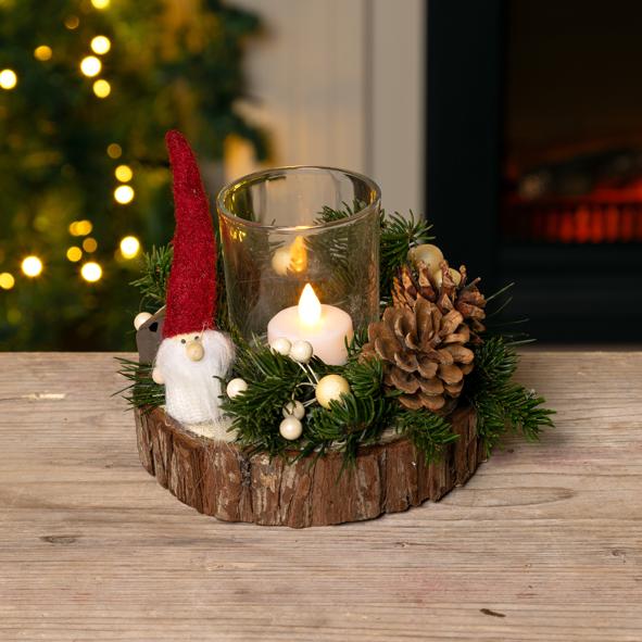 Adventsgesteck mit echtem Grün