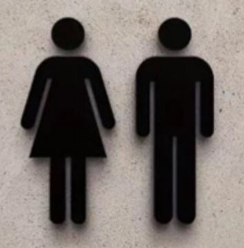 Toilettenschilder, Paar