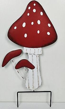 Gartenstecker im Pilzdesign