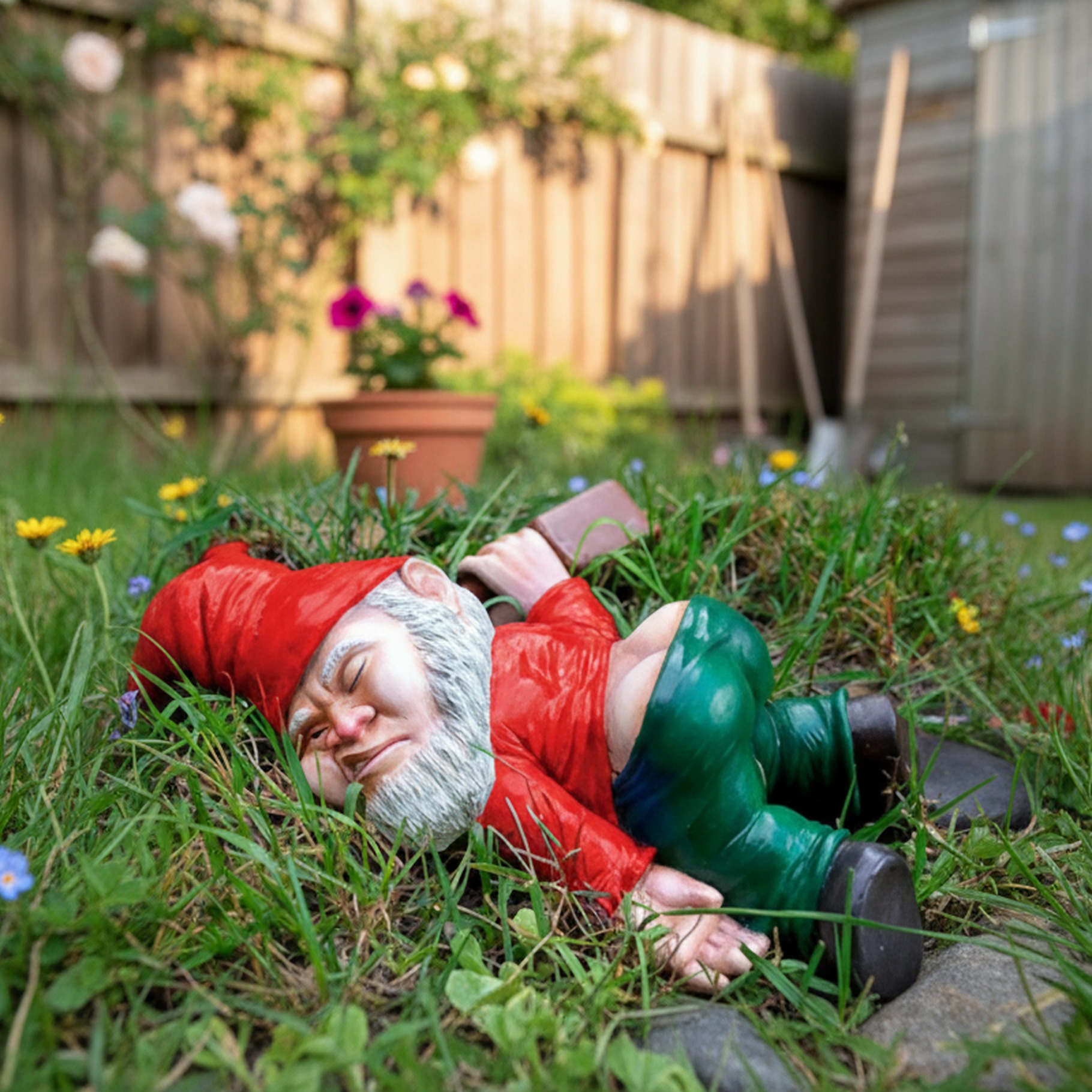 Gartenzwerg aus Kunstharz