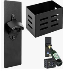 Flaschenöffner mit Magnet und Auffangkorb