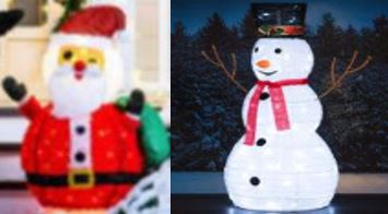 LED faltbare Weihnachtsfiguren, sortiert