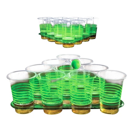 Leuchtendes Bier-Pong-Set