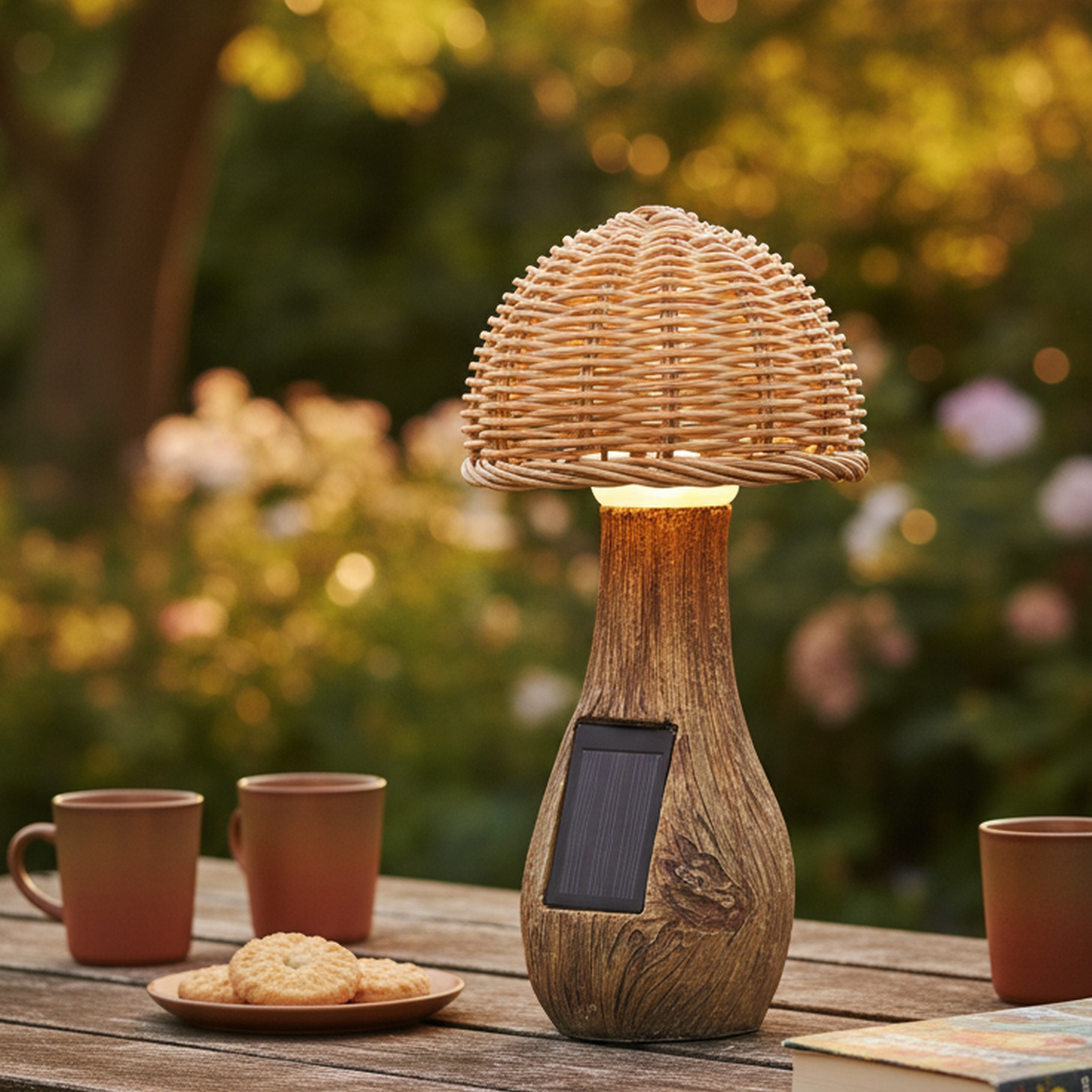 Solarlampe im Pilz Design