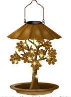 LED Solar Vogeltränke aus Metall