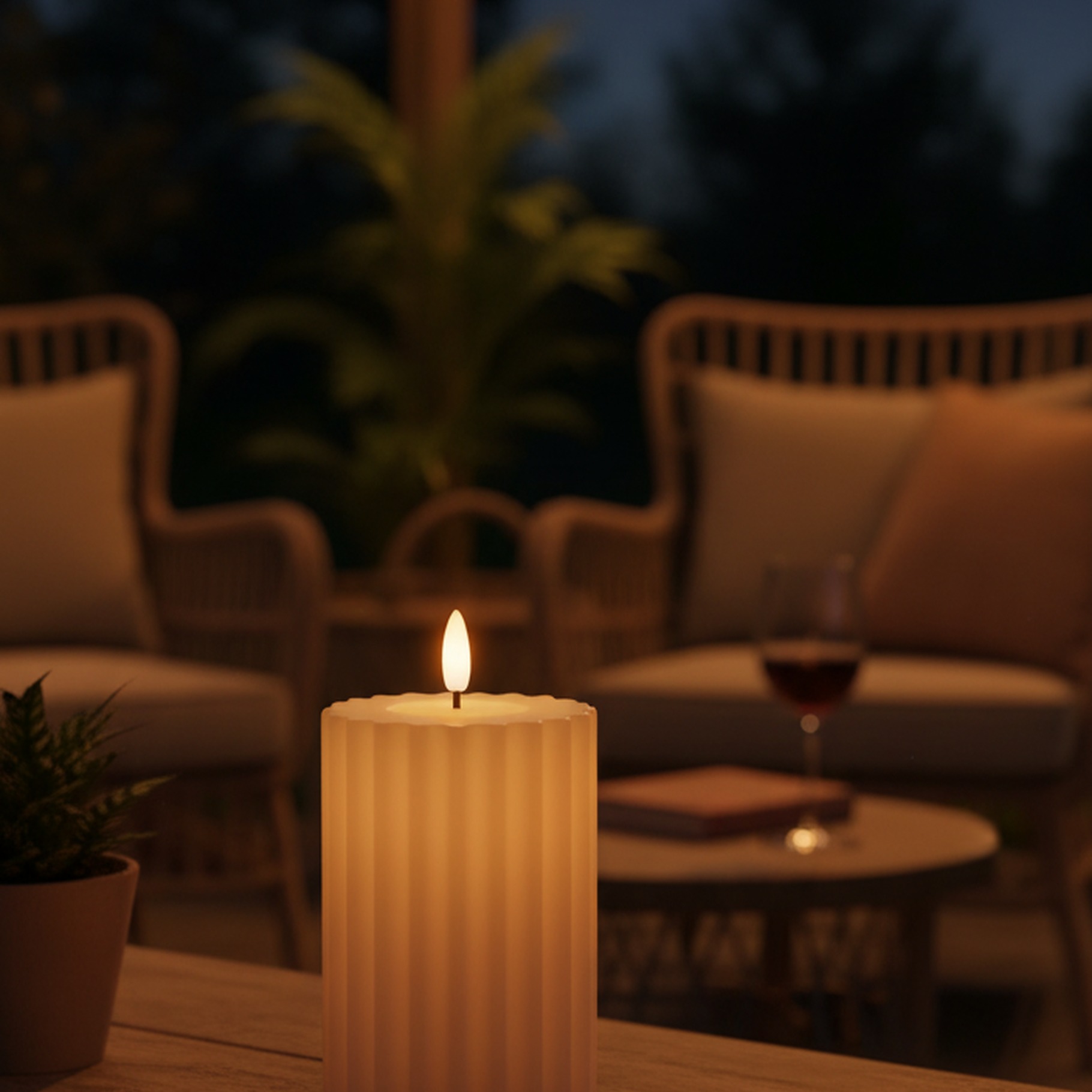 LED Kerze mit flackernden Flamme