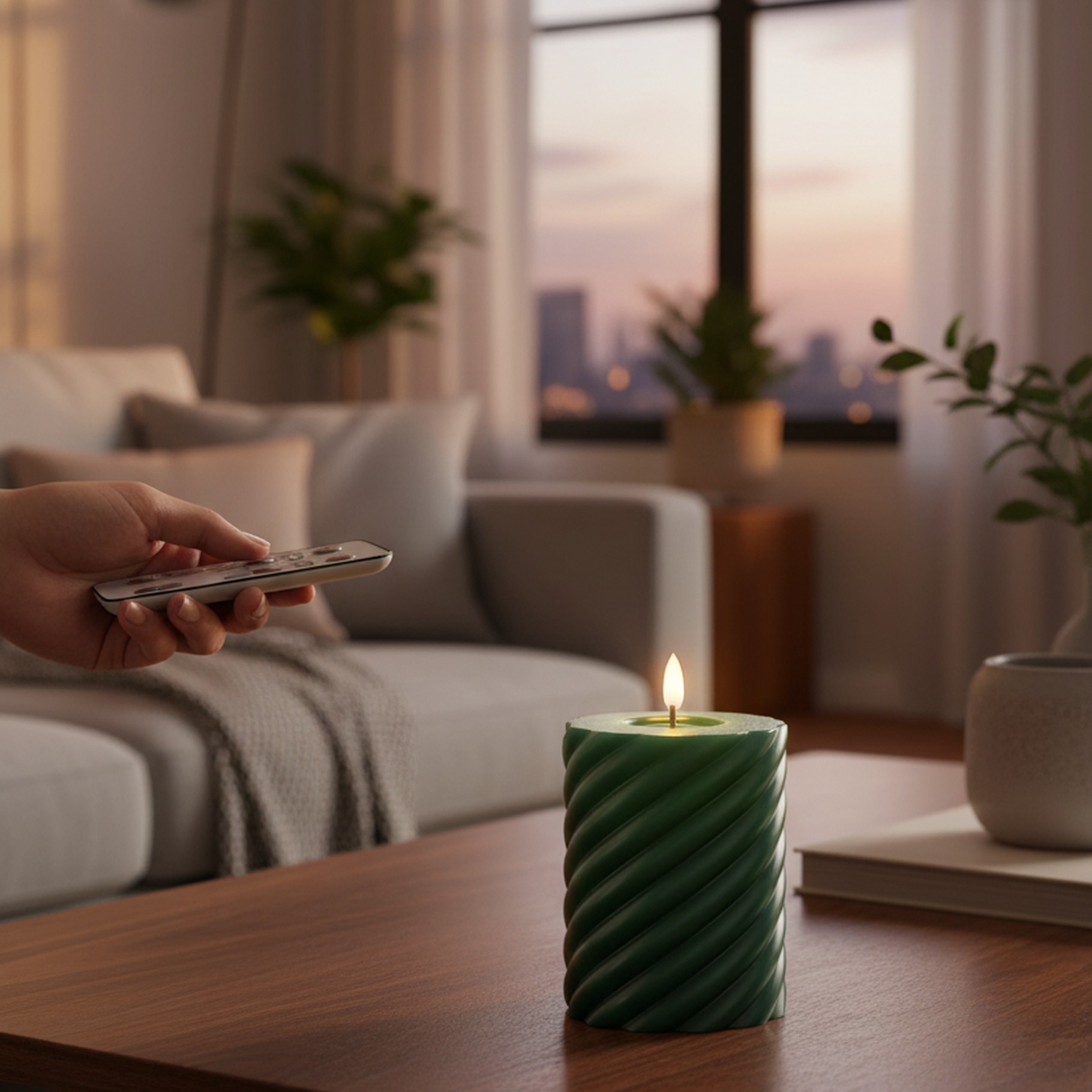 LED Kerze mit flackernden Flamme