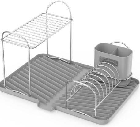 Geschirrabtropfständer mit Tablet