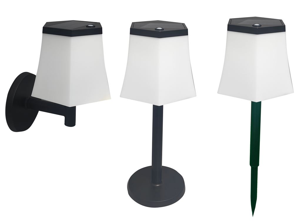 3 in 1 Solar Lampe, warm-weiße LED