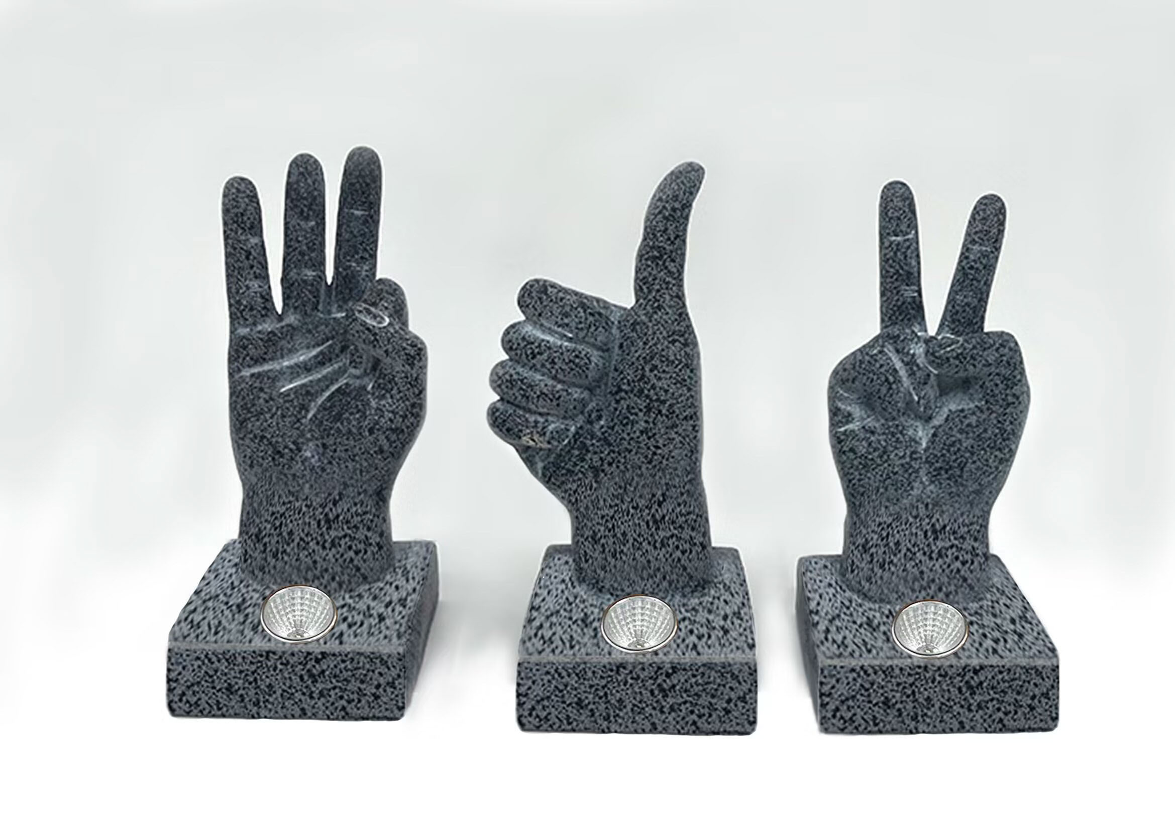 LED Solar Handskulptur