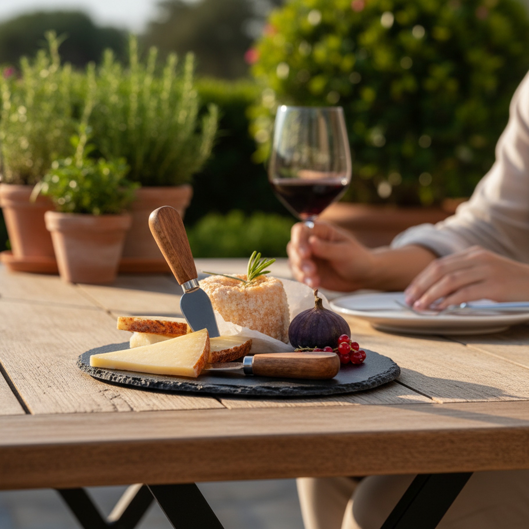 Käseservierplatte aus Schiefer