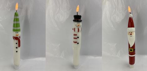 LED Stabkerzen Weihnachtsdesign