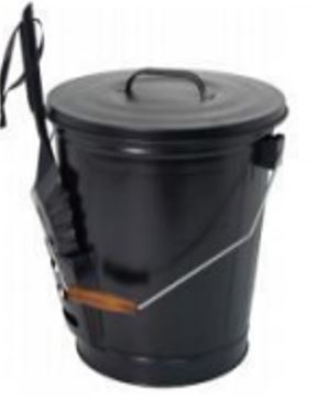 Ascheeimer mit Schaufel + Deckel