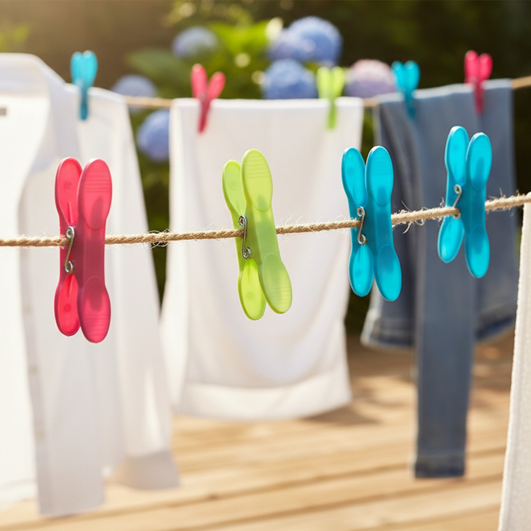 Kunststoff-Wäscheklammern 24er-Set