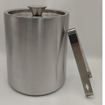 Eiseimer aus Edelstahl inkl. Zange
