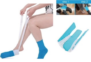 Anziehhilfe für Socken