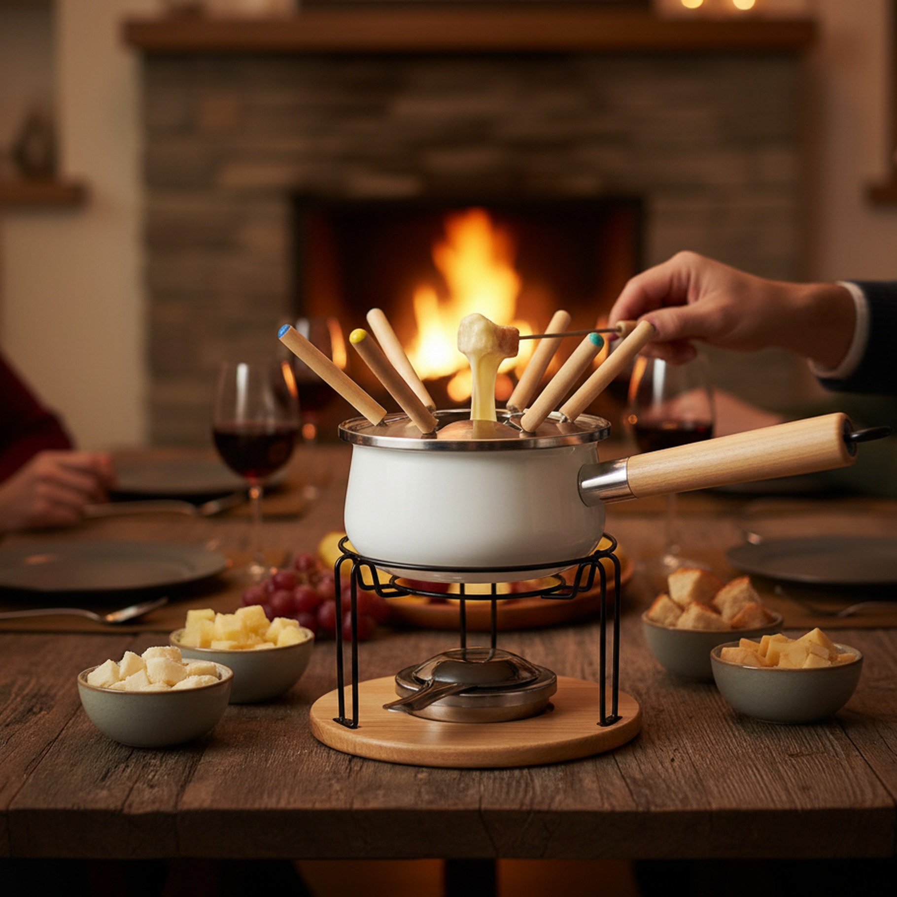 Emaille Fondue Set
