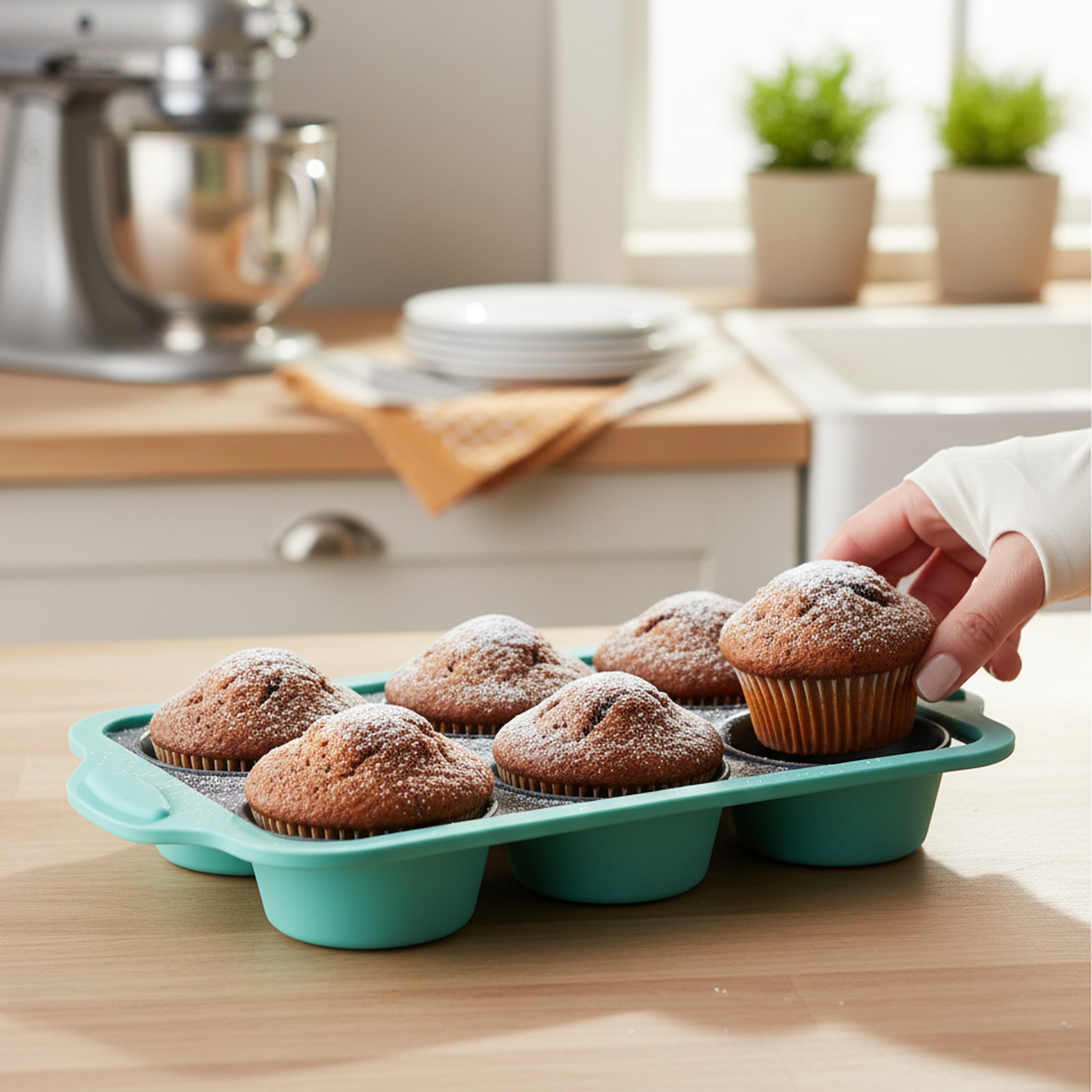 Muffinform aus Silikon, faltbar