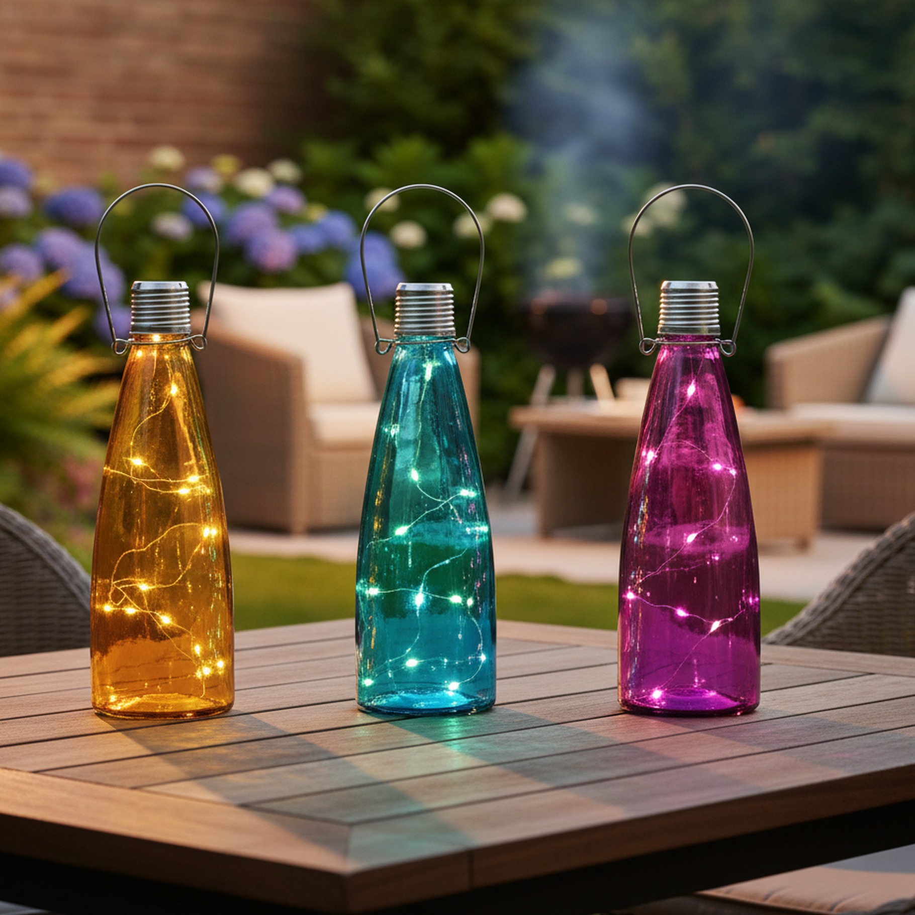 LED Solarleucht "Flasche"