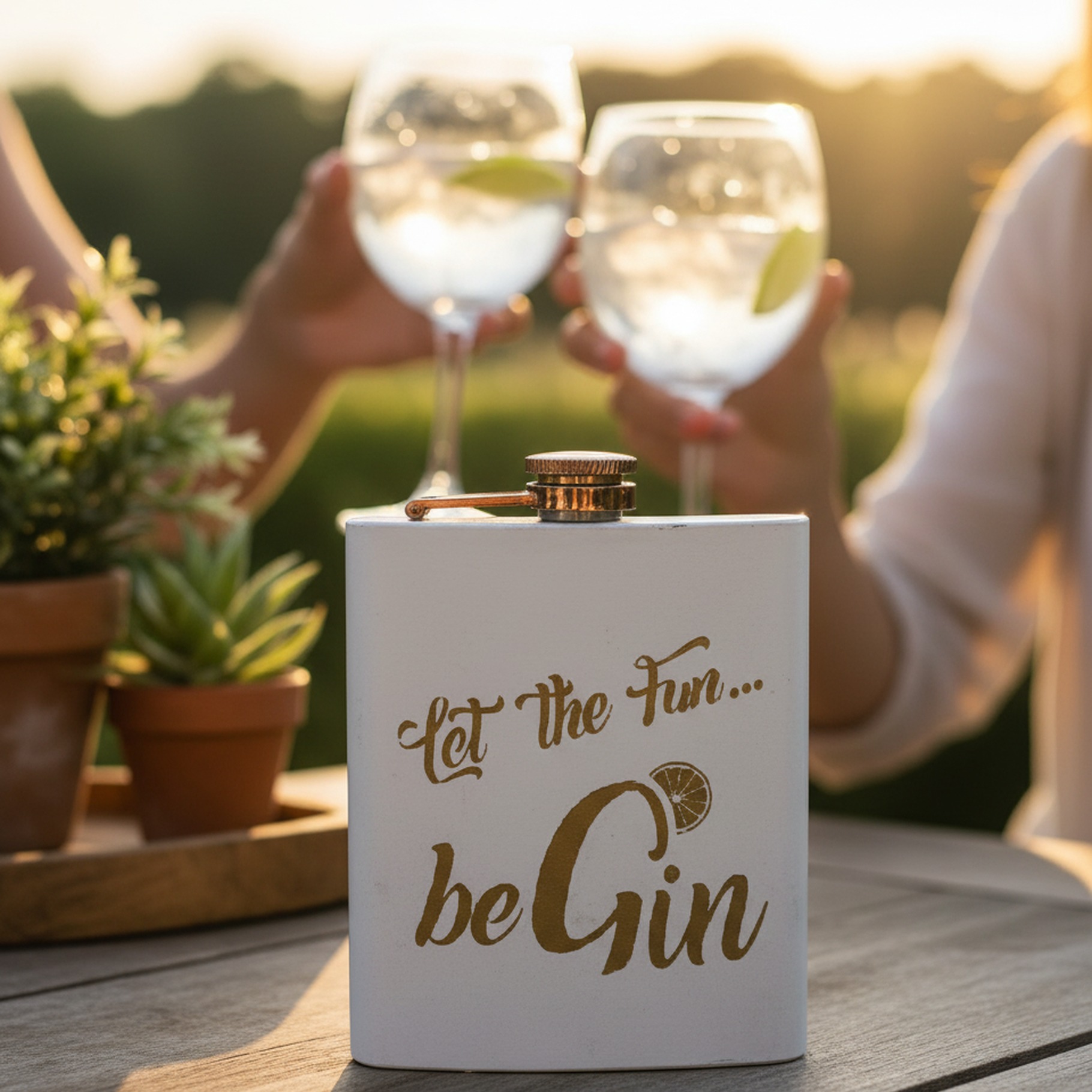 Flachmann aus Edelstahl