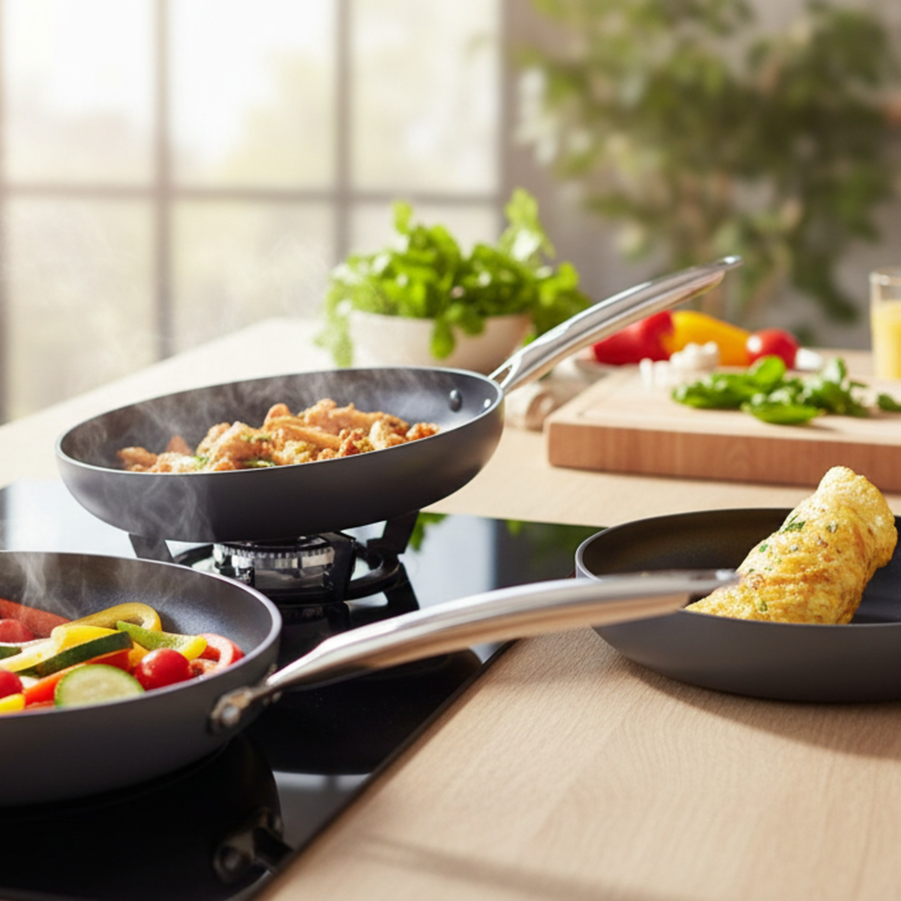 Aluminiumpfanne mit Induktion, 24cm