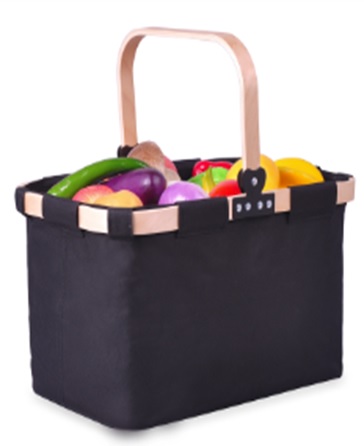 Einkaufskorb, mit Holzgriff