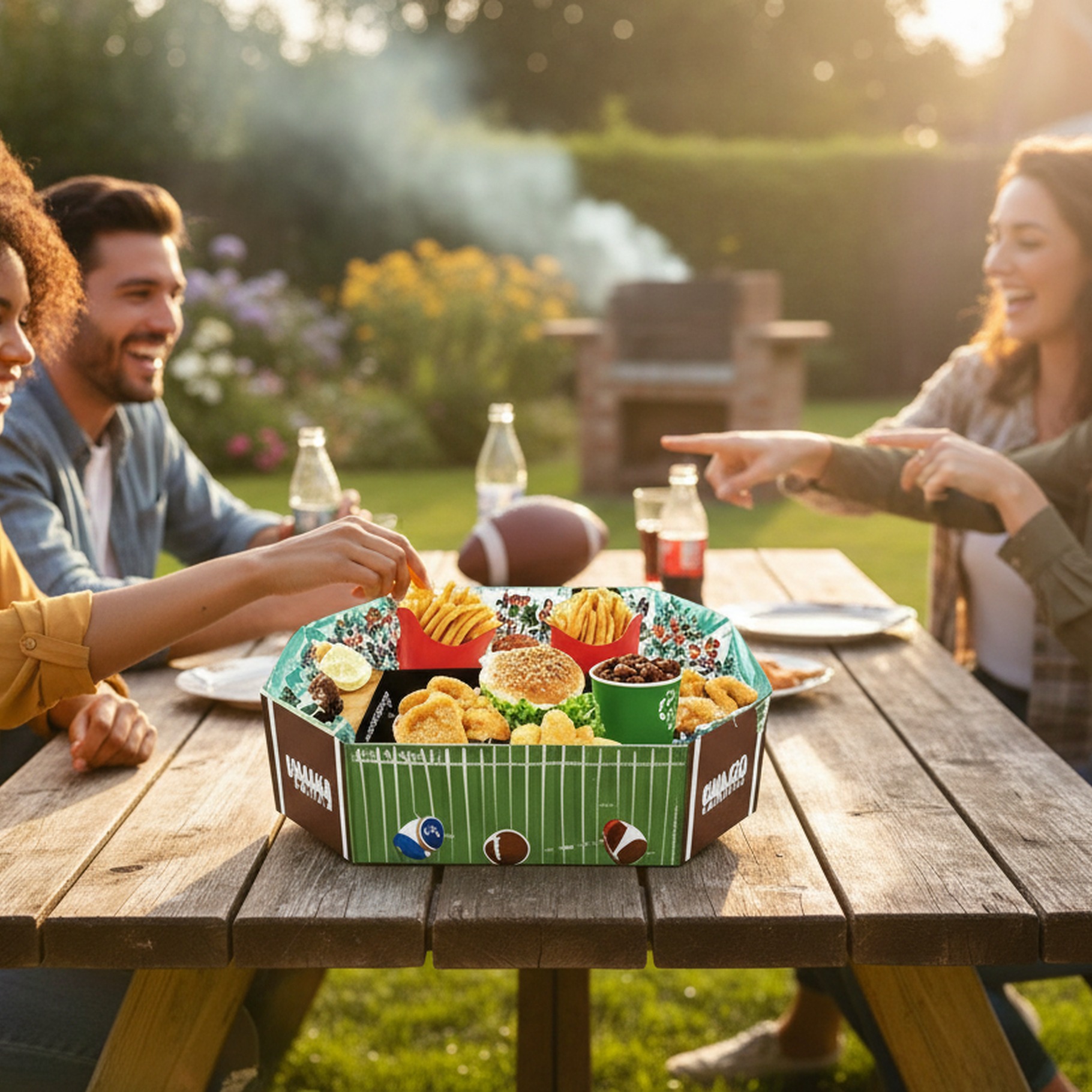 Snack Stadion aus Karton