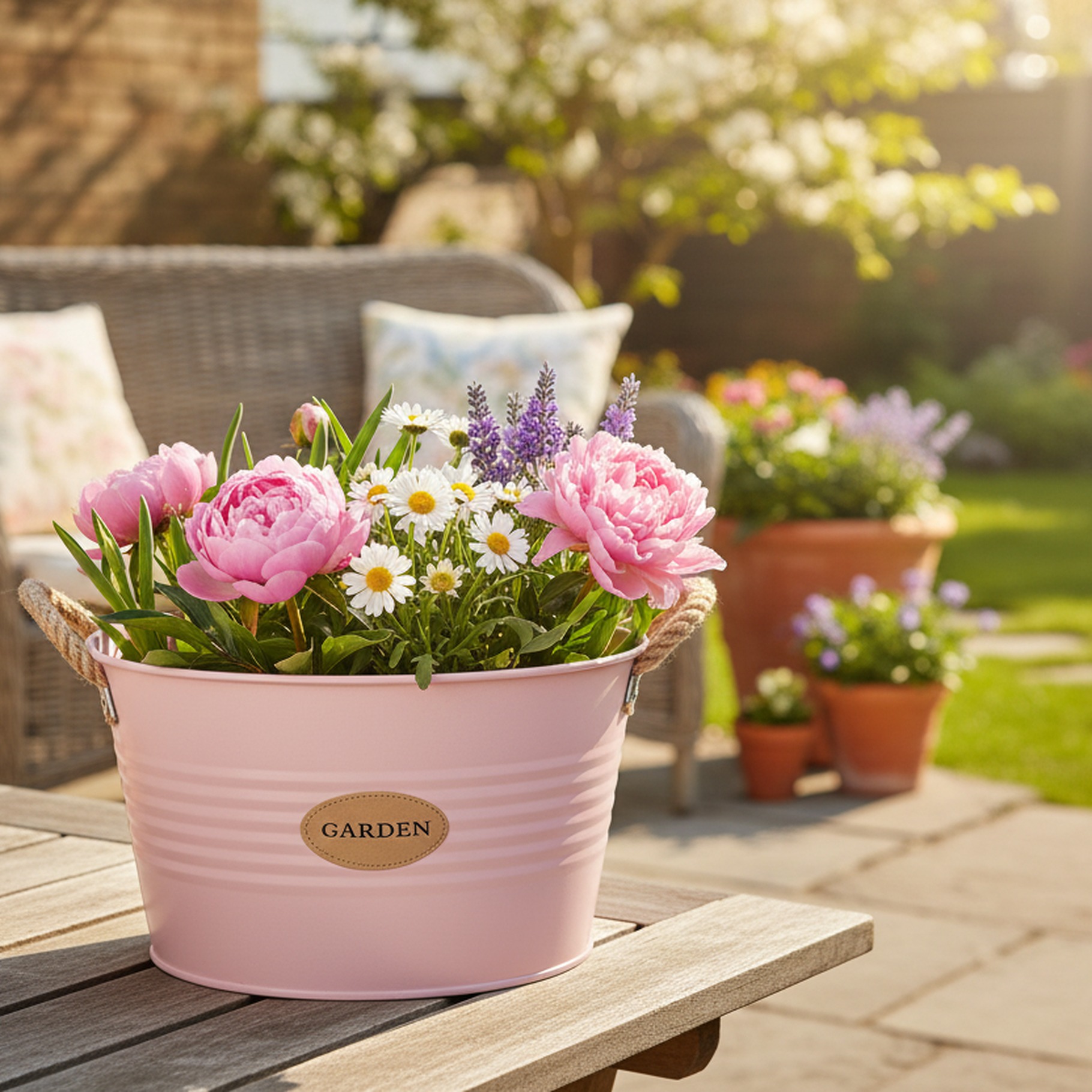 Pflanztopf mit Griffen