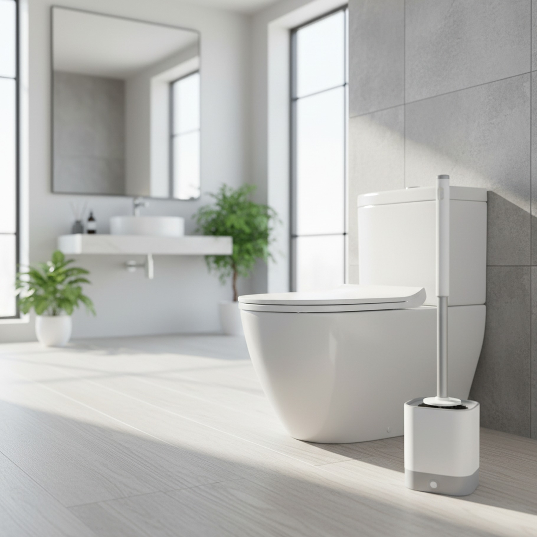 Toilettenbürste mit Silikonbürstenkopf