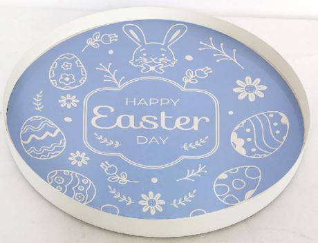 Tablett im Osterdesign, rund