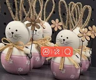 Deko Osterhase aus Holz