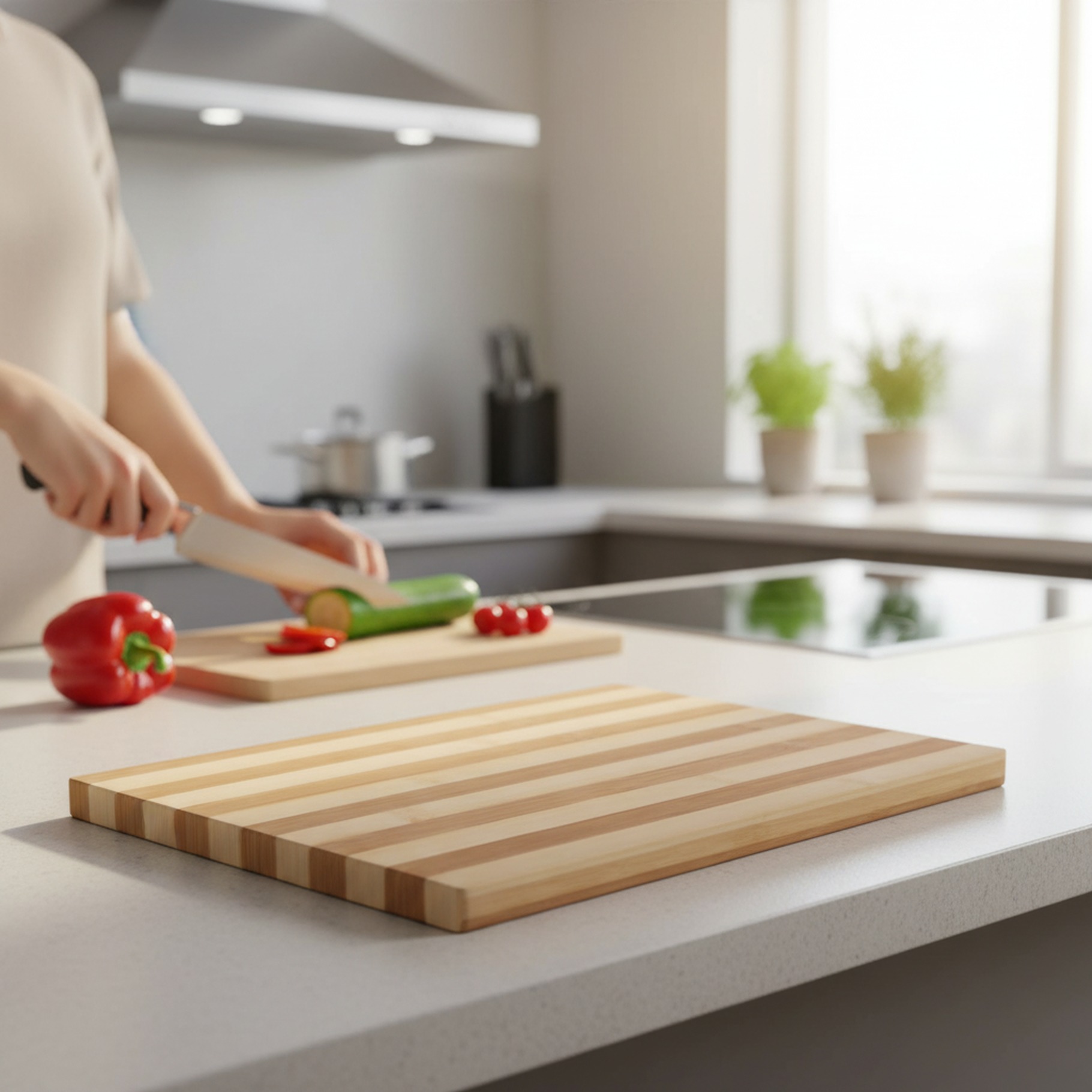 Schneidebrett aus Bambus, rechteckig