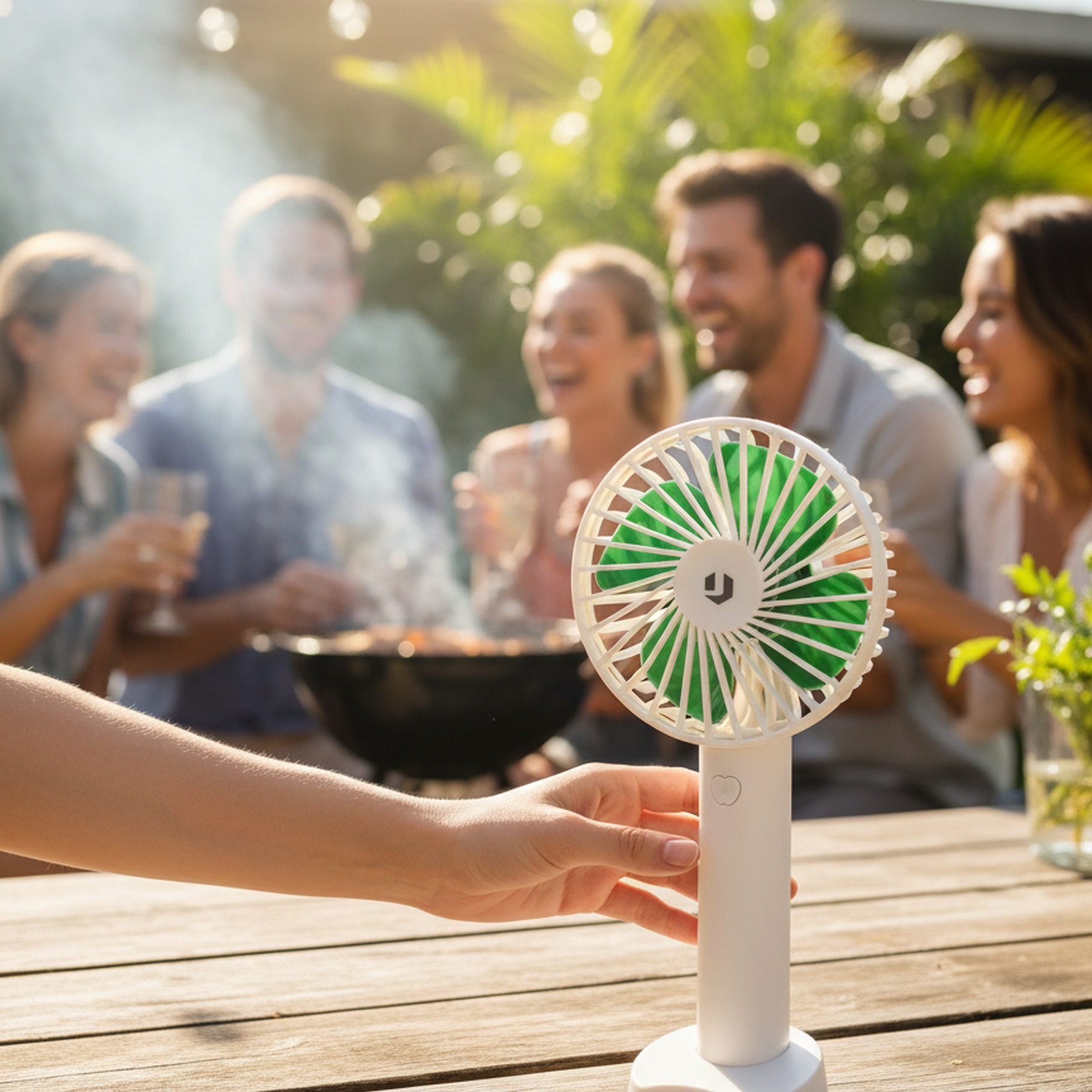 Mini Handventilator mit Standfuß