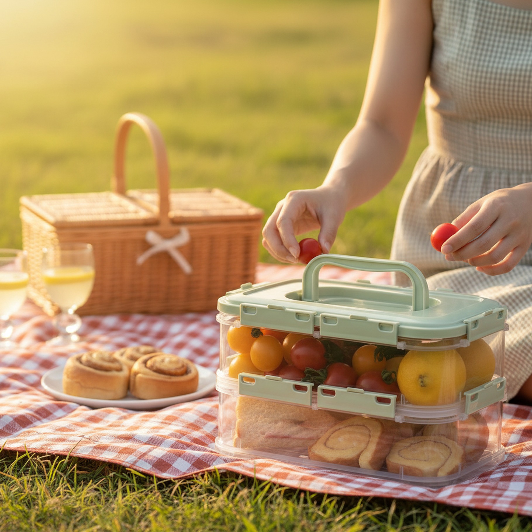 Partycontainer, mit Griff, doppelstöckig